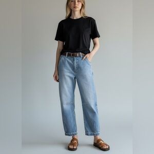 Flamingals Stylish Light Blue Women's Straight Leg Jeans